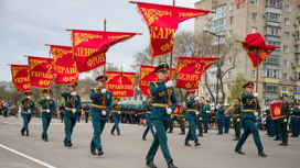 Торжественное шествие ко Дню Победы состоялось в Благовещенске