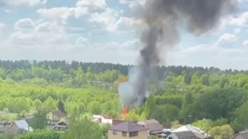 В Брянской области загорелся и упал вертолет