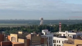 Очевидцы сняли работу ПВО по атаковавшим Москву беспилотникам