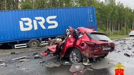 Лобовая авария закончилась гибелью водителя в Ленобласти