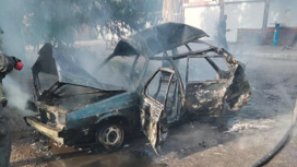 В Бердянске взорвался и сгорел автомобиль