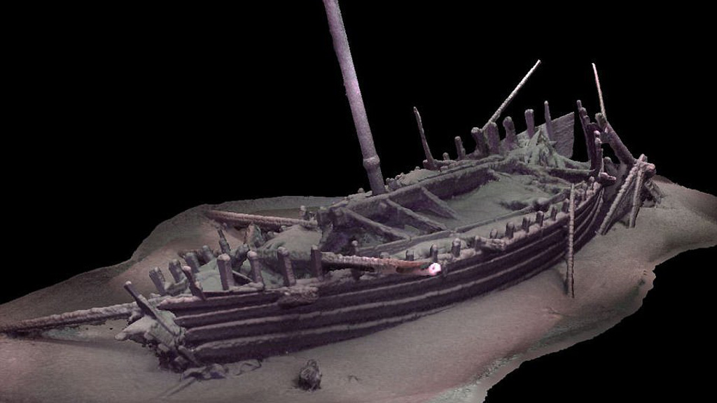 Предварительная фотограмметрическая модель римского корабля, обнаруженного в 2017 году. Фото: Black Sea MAP