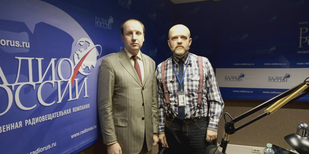 Богдан Безпалько и Дмитрий Конаныхин в студии "Радио России"