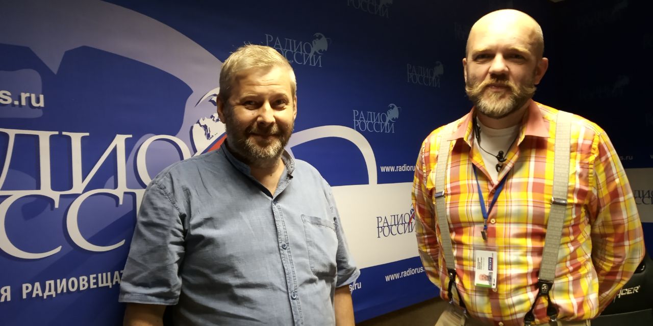 Владимир Спиридонов и Дмитрий Конаныхин в студии "Радио России"