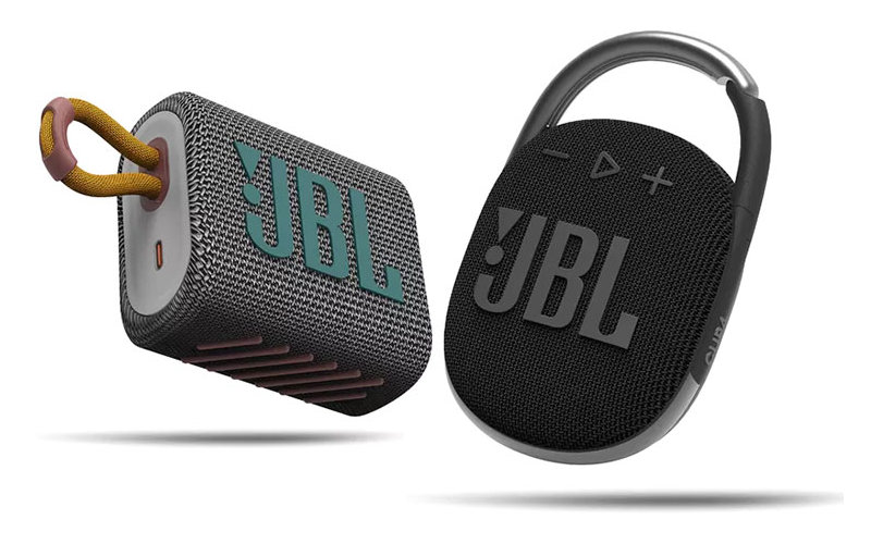 JBL Go 3 (слева) и JBL Clip 4