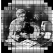 Изображение портрета Веры Рубин, полученное с помощью новой камеры. Каждый квадратный блок снимка - изображение с отдельного датчика разрешением в 16 мегапикселей.