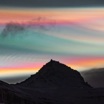 Перламутровые облака над Исландией 25 января 2023 года.