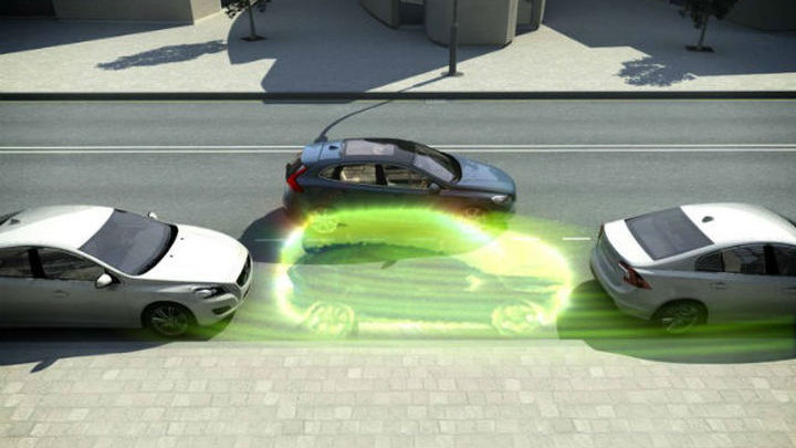 Технология Park Assist Pilot определяет подходящее место парковки (иллюстрация Volvo).