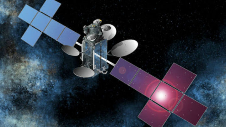 Спутник EchoStar XVI, на борту которого послание будет кружить по орбите Земли