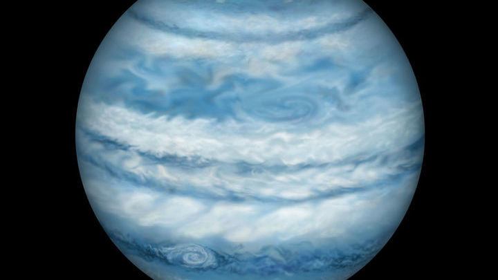 Отдельное изображение Kepler-1647b. Учитывая тот факт, что планета схожа с Юпитером, то и выглядеть она будет подобным образом.
