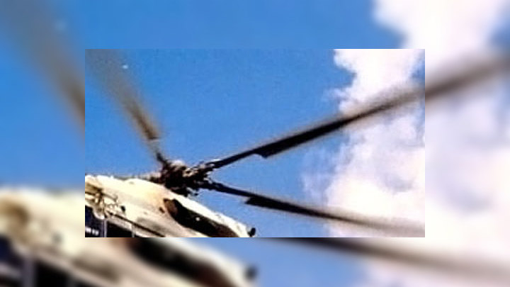 В корпусе сгоревшего вертолета были найдены останки экипажа