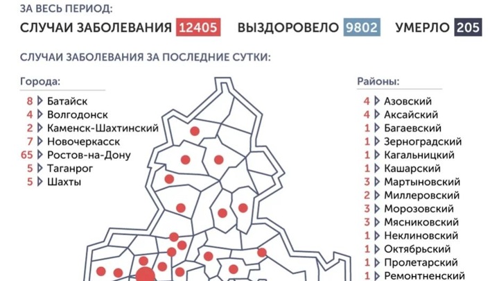 В Ростовской области выявлено 133 новых случая заражения коронавирусом