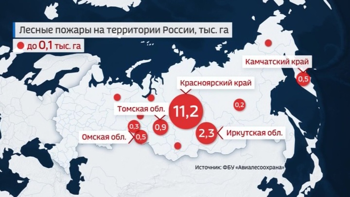 Карта лесных пожаров по россии