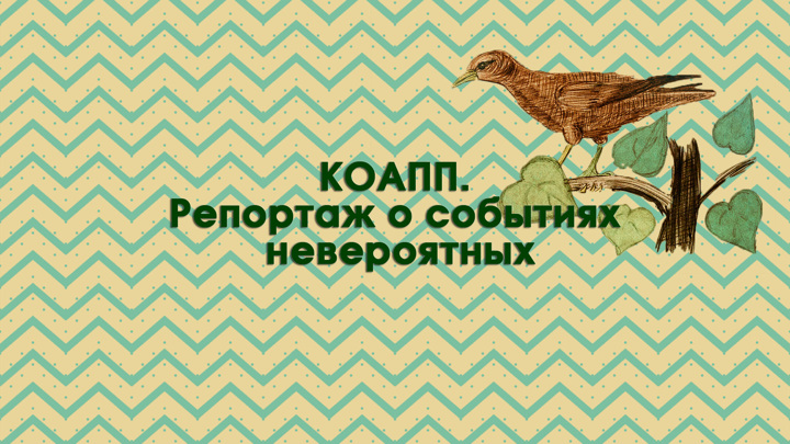 КОАПП. Репортаж о событиях невероятных
