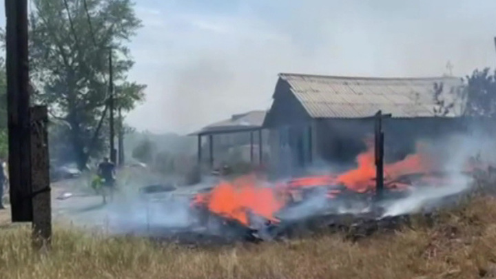 Под Оренбургом локализован крупный пожар. Новости на "России 24"
