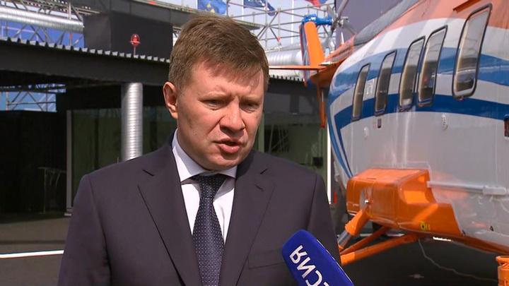 Андрей Богинский о новинках "Вертолетов России" на МАКС-2021. Интервью на "России 24"