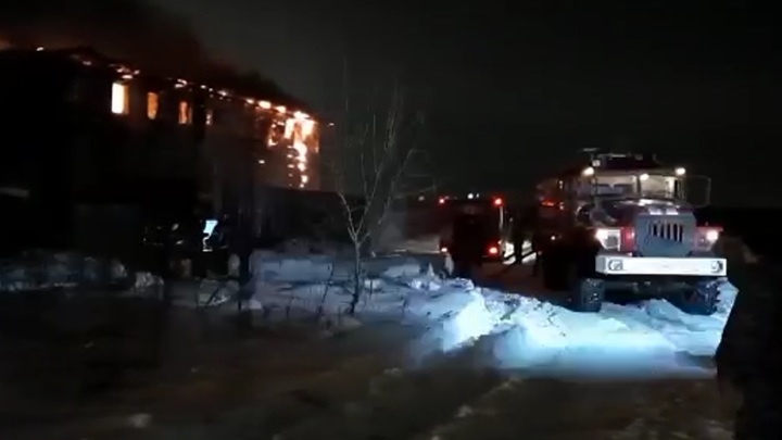 Появилось видео горящего дома престарелых в Подмосковье. ЧП