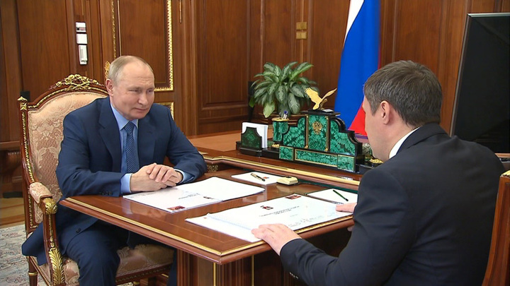 Встреча президента с губернатором Пермского края. Новости на "России 24"