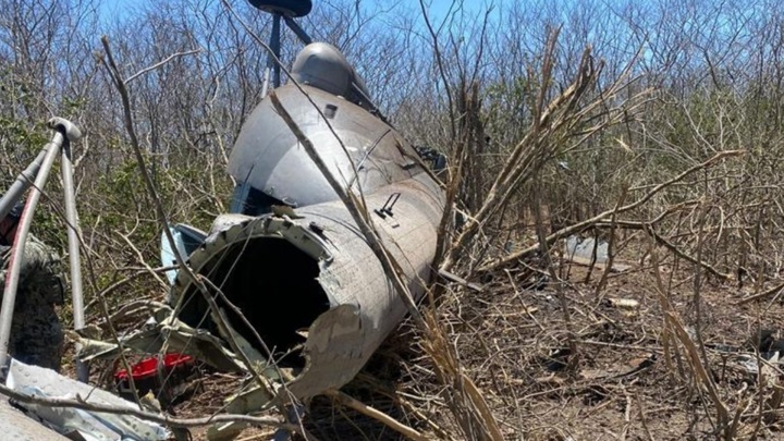 Крушение вертолета Ми-17 сняли на видео