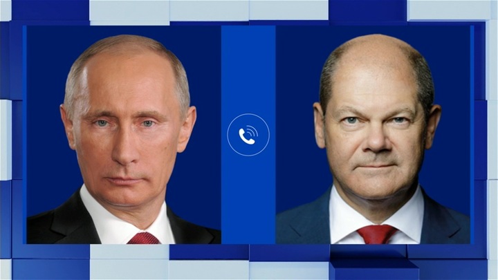 Путин поговорил по телефону с Шольцем